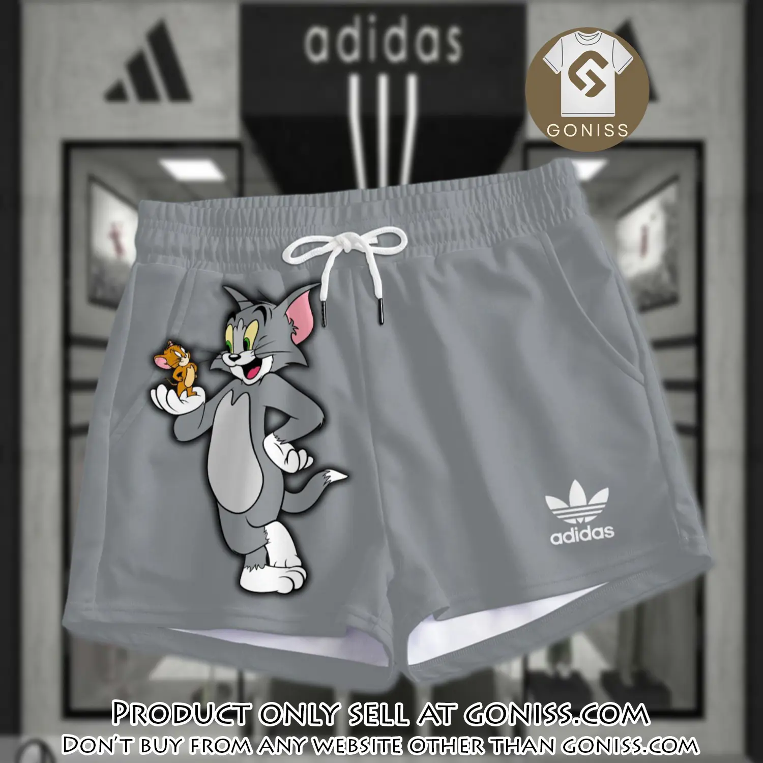 Premium tom & jerry in adidas women shorts lady beach shorts wms1074 gn1230877
